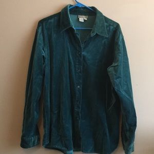 Soft teal button down shirt
